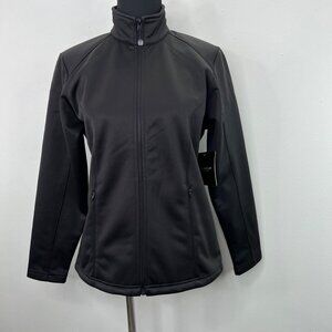 Ultra Club Softshell Jacket Black S Ladies Women Water Resistant Zip 8477L NWT